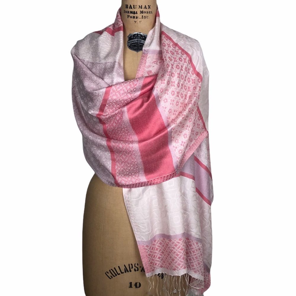Charter Club Silk Scarf Shades of Pink